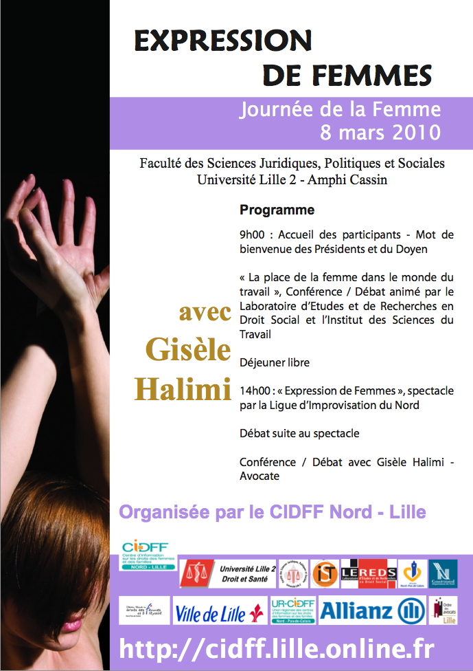 affiche journée de la femmes lille 2010